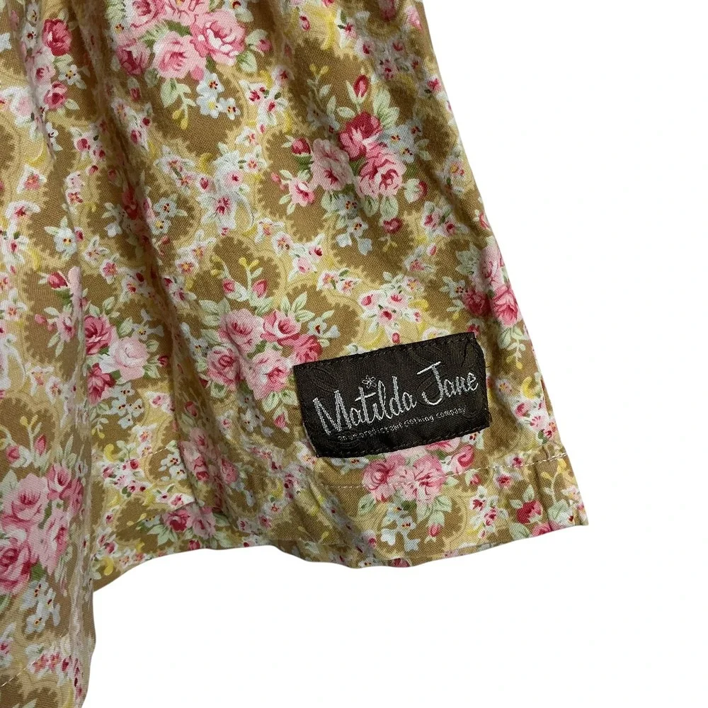 Matilda Jane Fiona In Calico Peasant Top Girls Westside Floral Shirt Size 6